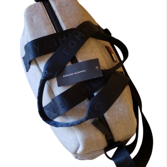 TOMMY HILFIGER WEEKENDER BAG COLOR GREY/ BLUE NEW - Picture 9 of 16